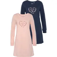Vivance Chemise de nuit bleu marine / mélange de couleurs / rose clair