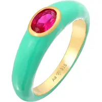 Elli Bague 'Solitär' turquoise / or / magenta