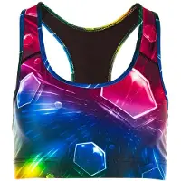 Winshape Soutien-gorge de sport 'SB101' bleu / vert / violet / fuchsia