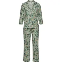 Vivance Pyjama olive / vert foncé / orange clair / blanc