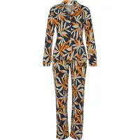 s.Oliver Pyjama beige / bleu foncé / orange