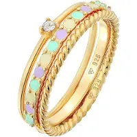 Elli Bague jaune clair / or / menthe / lavande