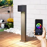 LumenXL Lampadaire intelligent anthracite 100 cm avec ampoule LED Wifi 4,9W - Simone