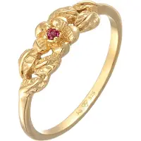 Elli Bague 'Blume' or / rouge sang