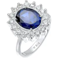 Elli Bague 'Glamour' bleu foncé / argent