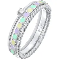 Elli Bague turquoise / jaune clair / lilas / argent