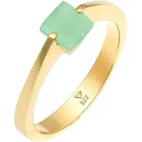 Elli PREMIUM Bague or / jade