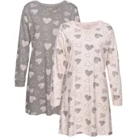 Vivance Chemise de nuit gris / rose pastel