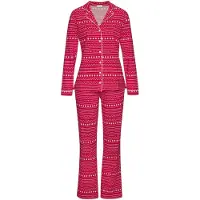 LASCANA Pyjama 'XMas Dog Classic' rouge / blanc