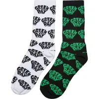 Merchcode Chaussettes 'Green Day' vert / noir / blanc