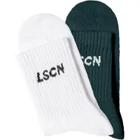 LASCANA Chaussettes pétrole / blanc