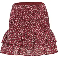 KOROSHI Jupe rouge / noir / blanc