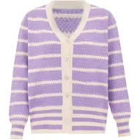 SANIKA Cardigan crème / violet pastel