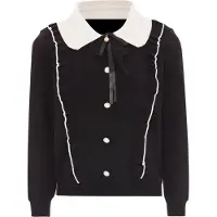 Nascita Cardigan noir / blanc naturel
