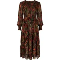 Apricot Robe 'Ikat' kaki / mélange de couleurs