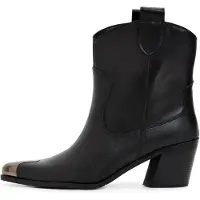 CESARE GASPARI Bottes de cowboy or / noir