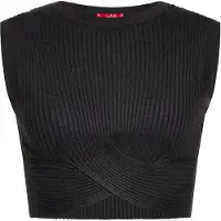Swirly Tops en tricot noir