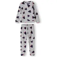 MINOTI Pyjama marine / gris clair / saumon