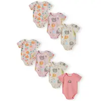 MINOTI Barboteuse / body beige / mélange de couleurs / rose