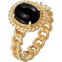 Elli PREMIUM Bague 'Vintage' or / noir