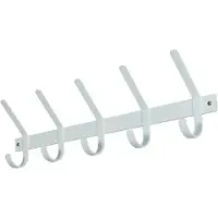 Spinder Portemanteau mural Dexter 5 crochets - acier peint par poudrage blanc