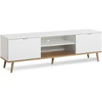 CALICOSY - Meuble TV 2 Portes 2 Niches L160 cm - COPENHAGUE
