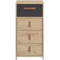 Gautier - Gami Chiffonnier Liam 4 tiroirs - chêne artisan