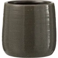 J-Line Cachepot uni ceramique gris small