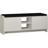 CALICOSY Woody Fashion Shoe Cabinet | 100% Mélamine | Blanc | 110x43x37 cm