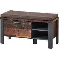 Innostyle Banc de vestiaire Banc d'entrée CARDIFF - Vintage Style Mix dark