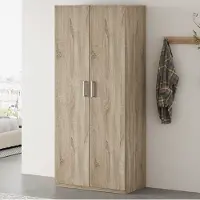 Rousseau Sonoma Meuble de rangement Mike 80cm | 2 portes | H180 x L80 x P42 cm