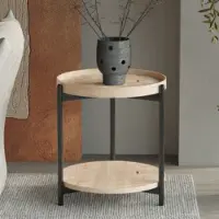 Rousseau Table d'appoint Davina | Ø45 x 55 cm | Old Oak design