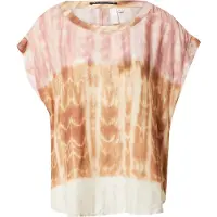 QS Chemisier marron / rose / blanc
