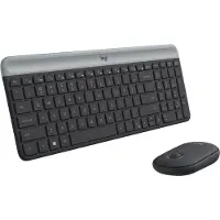 Logitech MK470 Clavier Souris inclus RF sans fil QWERTY US International Graphite