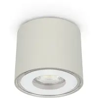 Lombardo Clic Top Lampe de Plafond Extérieure Integrated LED | 2700 K | Light Grey IP65 Ampoule Incluse
