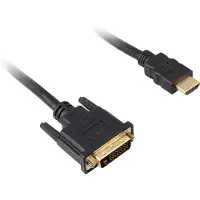 Sharkoon HDMI (Typ A) — DVI (1 m), Câble vidéo, Noir