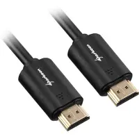 Sharkoon - Câble HDMI avec Ethernet - HDMI mâle pour HDMI mâle - 1 m - blindé - noir - support 4K
