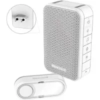 Honeywell Set complet pour Carillon sans fil DC313SP2 150 m blanc, gris