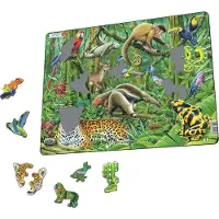Selecta Play Puzzle Animaux - Forêt tropicale d'Amérique du Sud, 70 pièces.