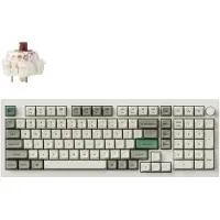 Keychron Q5 Max QMK/VIA Clavier mécanique sans fil, QWERTY US, Knob, Shell White, Gateron Jupiter Brown Q5M-P3