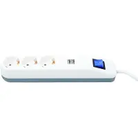 REV 0014348100 Power Strip Argenté One Size / EU Plug 220V