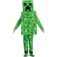 Minecraft Creeper Deluxe Costume Vert 3-4 Years Enfants