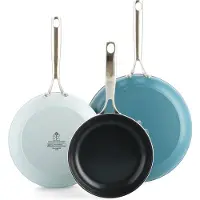 BK Batterie de Cuisine Sky Blue avec Revêtement Antiadhésif Céramique (3 Pièces)