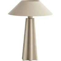 Light & Living Lampe de table en sable Cukai avec un capuchon métallique