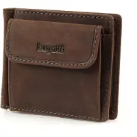 Bugatti Cuir porte-monnaie Hunter Dollarclip 8CC Brown brun