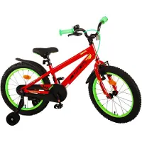 Volare Vélo enfant Rocky - Garçons - 18 pouces - Rouge