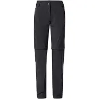 Vaude Women's Farley Stretch ZO T-Zip Pants II, pantalon de randonnée, femme, noir