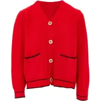 NALLY Cardigan rouge sang / noir