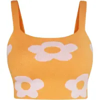 Swirly Haut orange / blanc