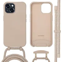 IMoshion Coque arrière Color avec cordon amovible et MagSafe pour Apple iPhone 15 - Nude